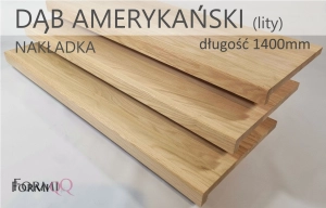 Spocznik / podest nakładka dąb amerykański select dł (1400-2200)x60x20mm