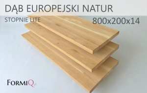 Podstopnie dąb europejski natur lite 800x200x14
