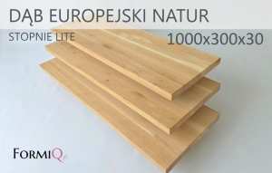 Stopnie dąb europejski natur lite 1000x300x30