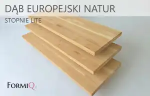 Stopnie dąb europejski natur lite 1200x300x30