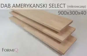 Stopnie dąb amerykański select mikrowczep 900x300x40