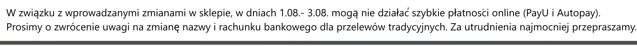 brak szybkich platnosci